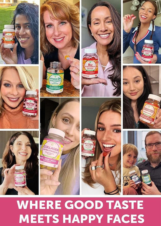 Lunakai USA Made Collagen Gummies for Women &amp Men Over 50 Biotin &amp Vitamin C Supports Skin Elasticity Hair &amp Nail Strength Joint Support - 3 Pack