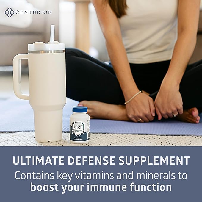 Centurion Labs Defender Immunity Boost 5-in-1 Powerful Blend of Quercetin Zinc Vitamin D Vitamin C Copper to Help Support Overall Health 60 Caps