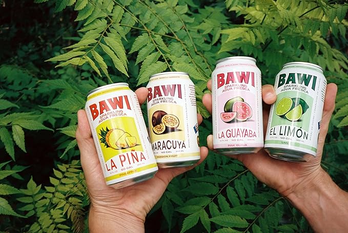 Bawi Agua Fresca Passion Fruit Flavored Sparkling Drink 12 Fluid Ounces (Pack Of 12)