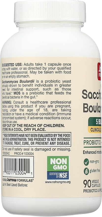 Jarrow Formulas Saccharomyces Boulardii MOS 90 Count