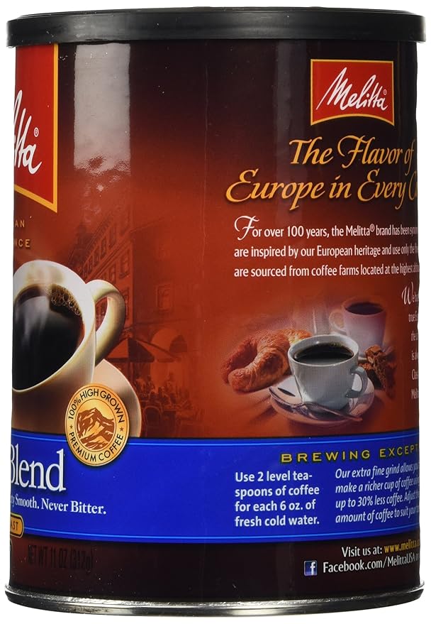 Melitta Classic Blend Medium Roast Ground Coffee 11-Ounce (Pack Of 4)