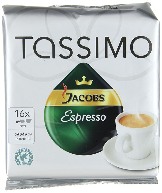 Tassimo Jacobs Espresso Rainforest Alliance Certified 5 x 16 T-Discs