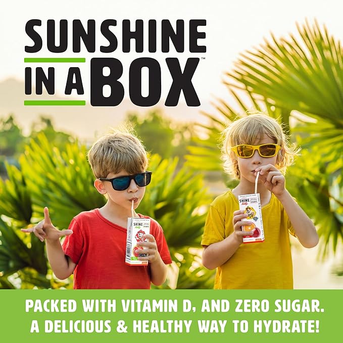 Shine Water x Paw Patrol Apple Berry Juice Boxes with Vitamin D 32-Pack | No Added Sugar | Naturally Flavored Drinks for Kids | Vegan Gluten Free Zero Calorie Hydration
