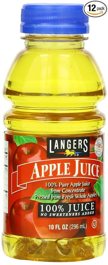 Langers 100% Juice Apple 10 Fl Oz (Pack of 12)