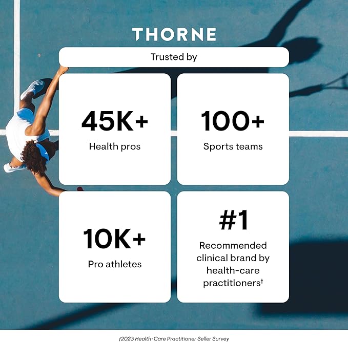 THORNE - Basic Nutrients 2/Day - Comprehensive Daily Multi-Vitamin with Optimal Bioavailability - Vitamin &amp Mineral Formula - Third-Party Certified - Gluten Dairy &amp Soy-Free - 120 Capsules