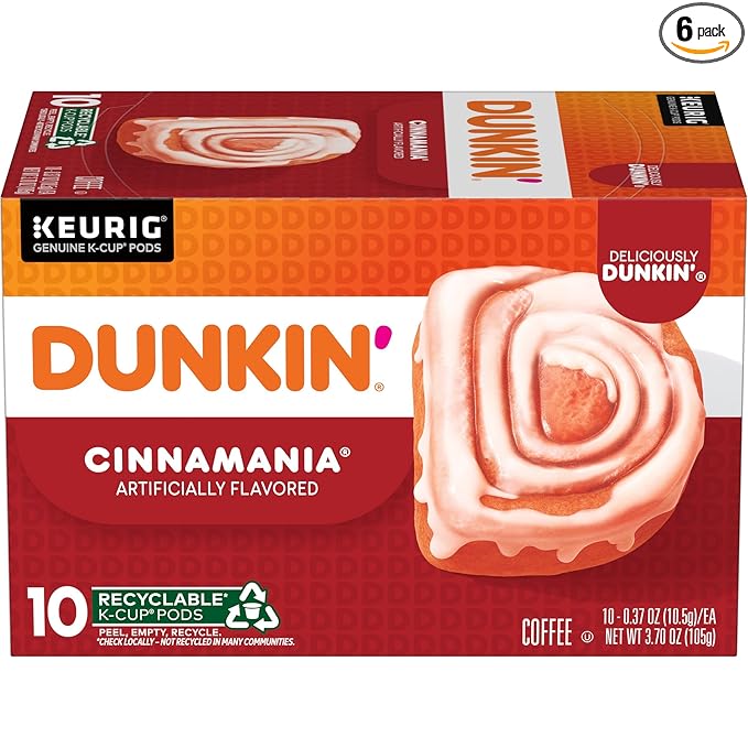 Dunkin' Cinnamania Flavored Coffee 60 Keurig K-Cup Pods