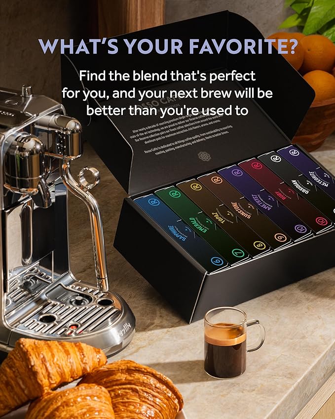 ROSSO CAFFÈ Espresso Coffee Pods for Nespresso Original Machines - 80 Capsules Variety Pack 8 Signature Flavors Medium to Dark Roast - Made in Italy