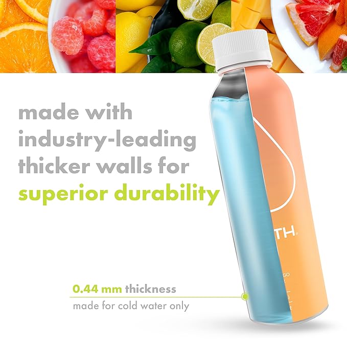 PATHWATER Variety Pack Flavored Sparkling Water - Ultra-Purified pH-Balanced Carbonated Soda Water in Aluminum Bottle - BPA-Free Light Reusable Infinitely Recyclable 20.3 fl oz (Pack of 4)