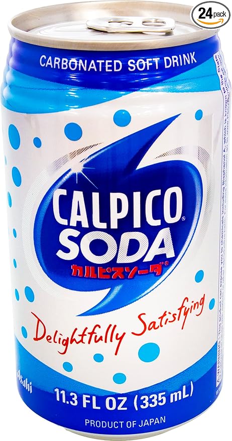 CALPICO SODA Carbonated Soft Drink Hint of Citrus Flavor Japanese Soda Made With CALPICO and Carbonated Water 11.3oz Can (Pack of 24)