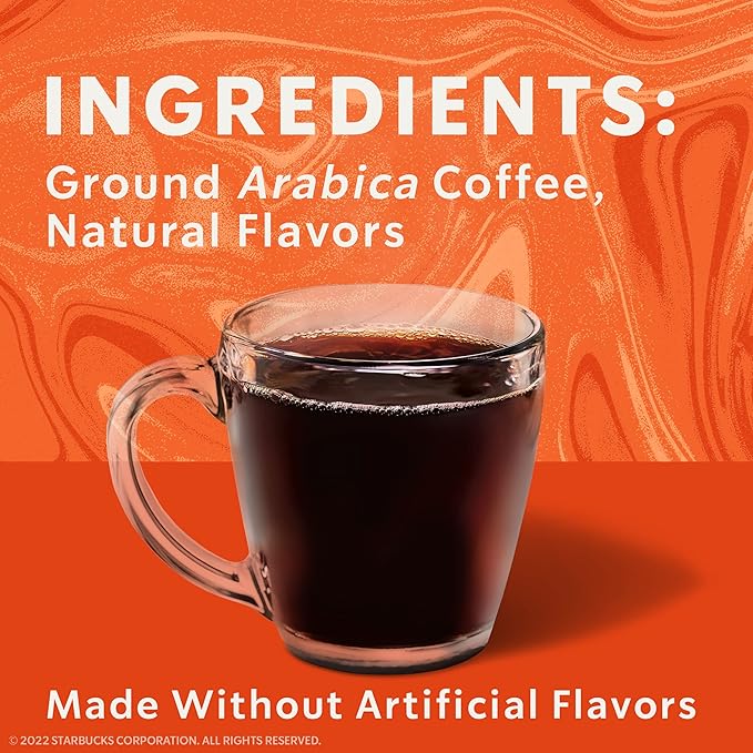 Starbucks Flavored Ground Coffee Pumpkin Spice Flavored Coffee Limited Edition Seasonal Ground Coffee Warm &amp Balanced Notes 17-Ounce Bag (Pack of 2)