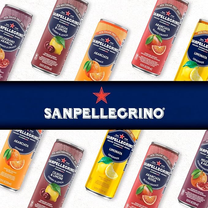San Pellegrino 14 Pack Sparkling Fruit Soda Variety – Includes Cherry Lemon – Orange Lemon Grapefruit Blood Orange Prickly Pear Pomegranate Orange – Refreshing Citrus Drinks