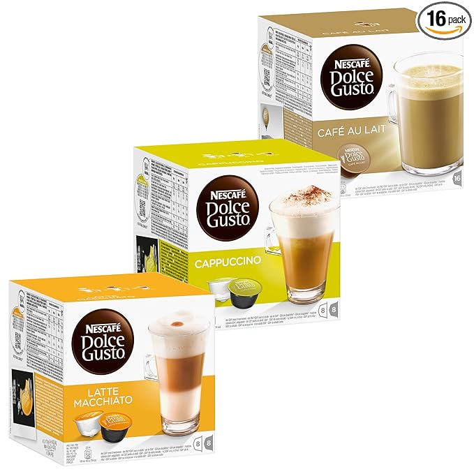 Nescafé Dolce Gusto Cream Set: Latte Macchiato Cappuccino Au Lait 3 x 16 Capsules