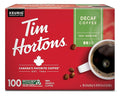 Tim Hortons Decaf Medium Roast Coffee Single-Serve K-Cup Pods Compatible with Keurig Brewers 100ct K-Cups