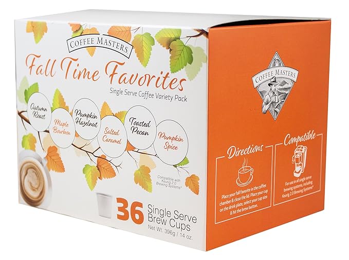 36 Count Coffee Single Serve Cups Fall Time Favorites