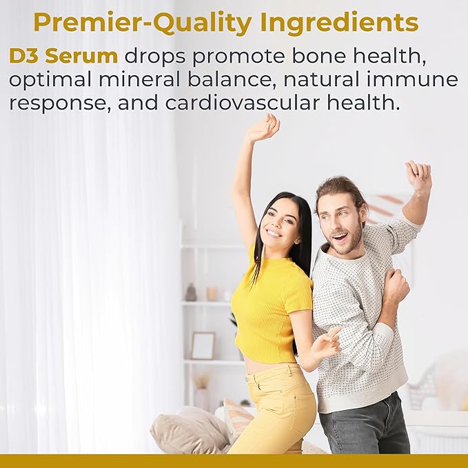 Premier Research Labs Vitamin D3 Serum - Liquid Vitamin D Oil Drops for Adults Liquid Vitamin D3 5000 IU Sublingual Vit D3 Liquid - 0.43 fl oz