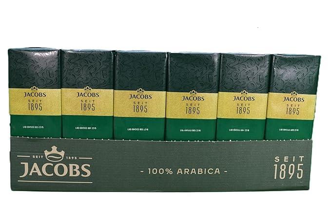 Jacobs Kronung Ground Coffee 500 Gram 1.76 Ounce (Pack of 6)