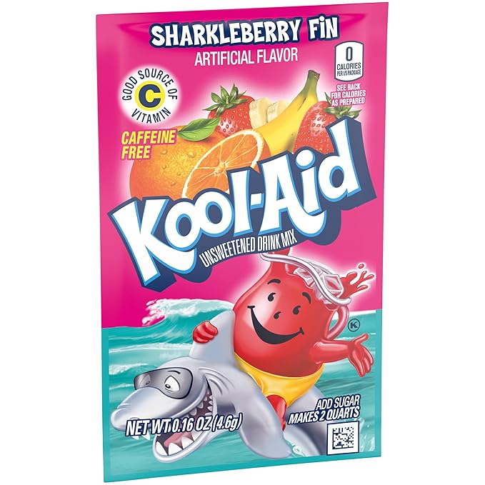 Kool-Aid Unsweetened Caffeine Free Strawberry Orange Punch Zero Calories Powdered Drink Mix 192 Count Pitcher Packets