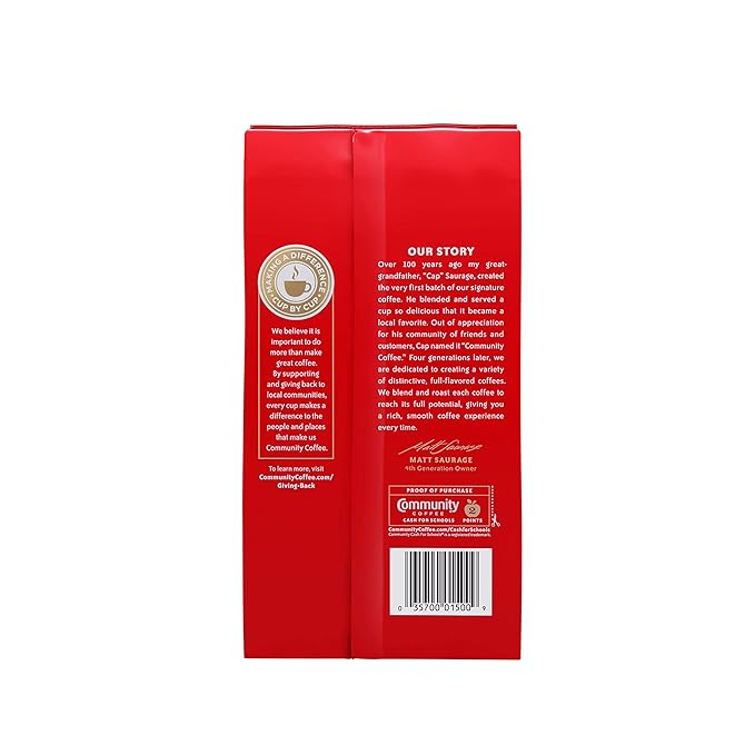 Community Coffee Dark Roast Ground CoffeeVacuum Packed 16 Ounce Bags (Pack of 10)