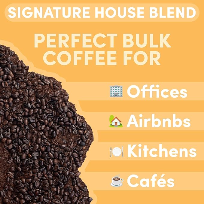 Sarasota Coffee Whole Bean Signature House Breakfast Blend | Medium Roast Gourmet Coffee Beans | Low Acid Mold Free Specialty Grade Bulk Beans | 5lb (80 oz)