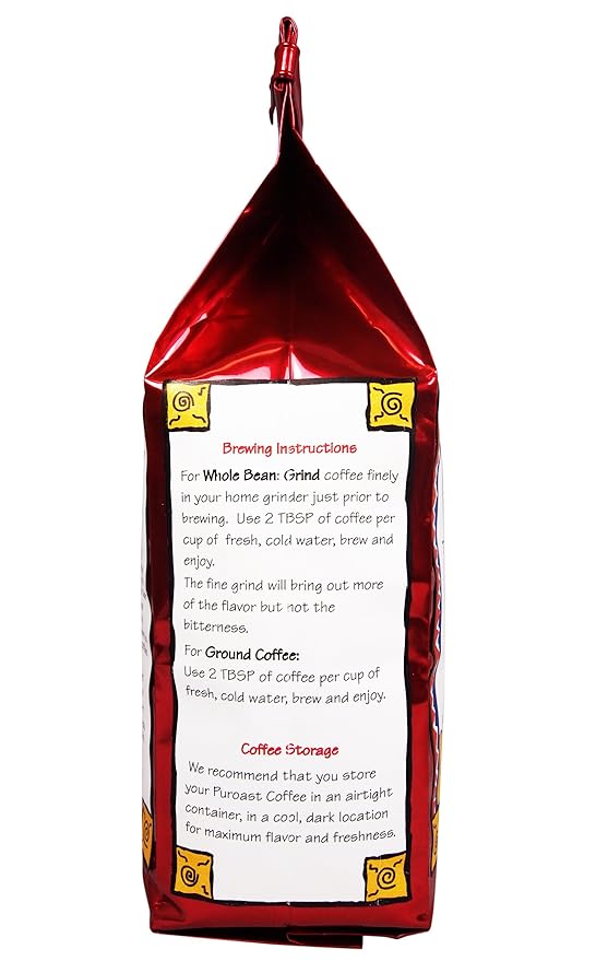 Puroast Low Acid Coffee Whole Bean | House Blend Whole Bean | Medium Roast | High Antioxidants &amp High pH |No Bitter Aftertaste | Reduced Heartburn &amp GERD | Suitable for Cold Brew - 2.2 LB