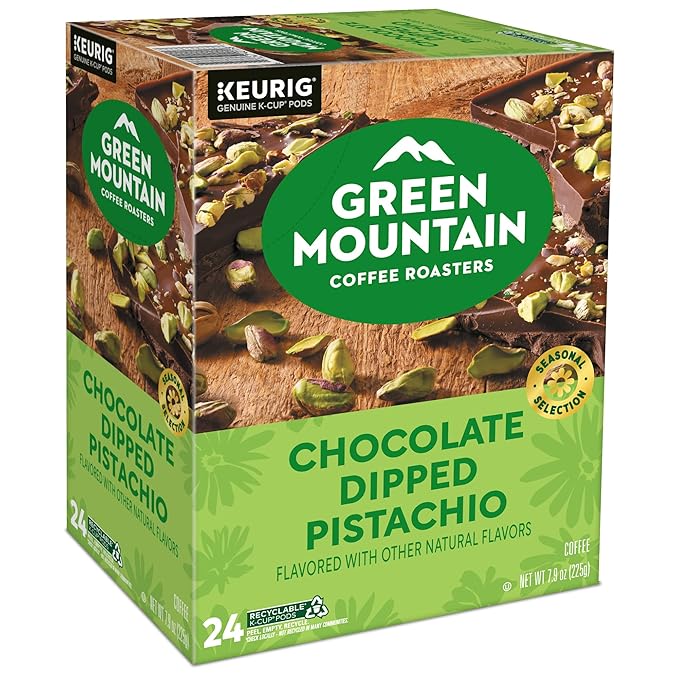 Green Mountain Coffee Roasters Chocolate Dipped Pistachio Flavored Coffee Single Serve Keurig K-Cup Pod 96-count pods (4 pack of 24)