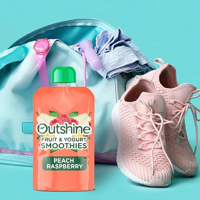 Outshine Smoothie Raspberry Peach Flavor Pouches 6(4x3.5oz)US