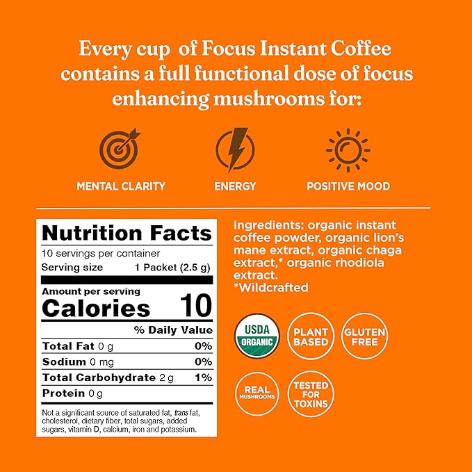 Four Sigmatic Mushroom Coffee Mix Pack of 2 - Lion's Mane and Chaga &amp Cordyceps and Chaga