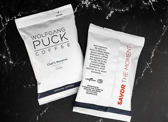 Wolfgang Puck Coffee Chef's Reserve 2.5 Ounce Portion Packs 18 Count