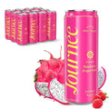 Journée Wellness Energy Drink Natural Caffeine Lion’s Mane L-Theanine 125 mg Caffeine Real Fruit Juice All Natural 0 Added Sugar Cognition Immunity - Raspberry Dragonfruit – 12 Pack