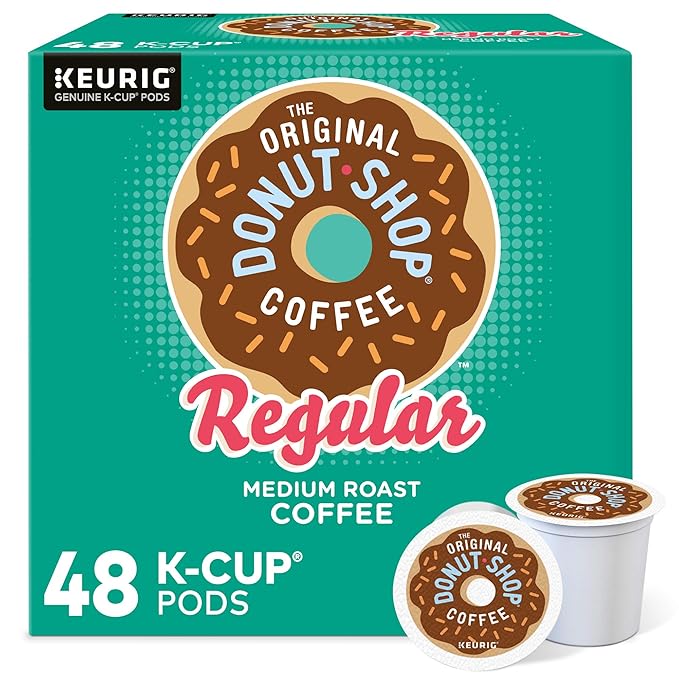 The Original Donut Shop Regular Keurig Single-Serve K-Cup Pods Medium Roast Coffee 48 Count Pack of 4