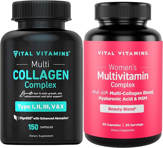 Vital Vitamins Multi Collagen Capsules + Women's Multivitamin Complex