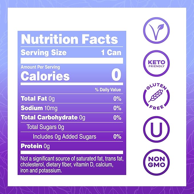 Yerbae Energy Beverage - Gourmet Grape 0 Sugar 0 Calories 0 Carbs Energized by Yerba Mate Plant-Based Healthy Alternative to Sugary Energy Drinks 16oz cans (12 Pack)