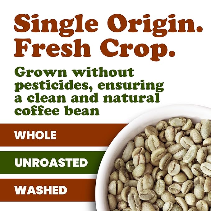 Food to Live Organic Nicaragua Arabica Green Coffee Beans 20 Pounds – Whole Unroasted Washed Bean. Fresh Crop. No-GMO Vegan Bulk