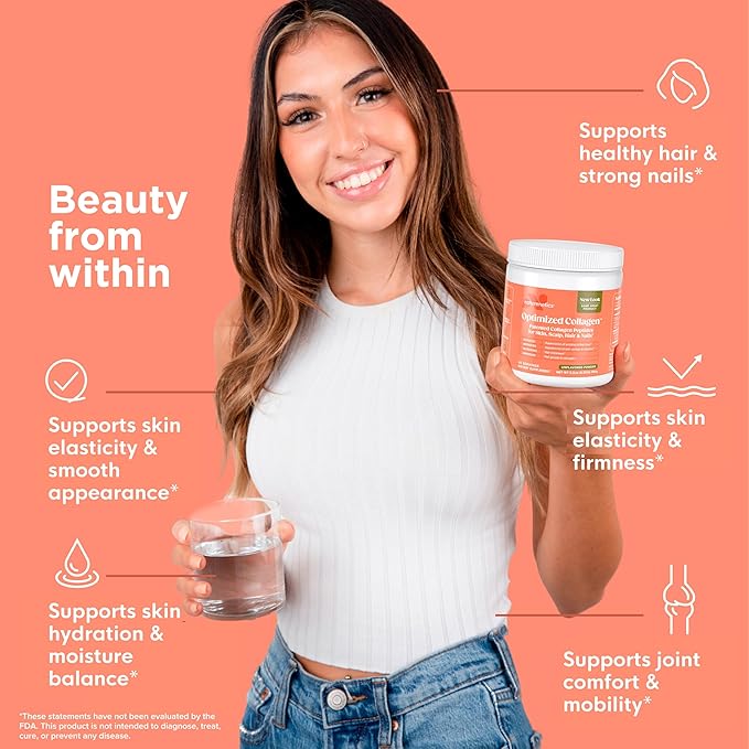Naturenetics Hair Skin &amp Nails Collagen Peptides – Supports Skin Hydration &amp Hair Strength – Bioavailable Hydrolyzed Collagen – Unflavored Easy to Mix – Paleo &amp Keto-Friendly – 60 Servin
