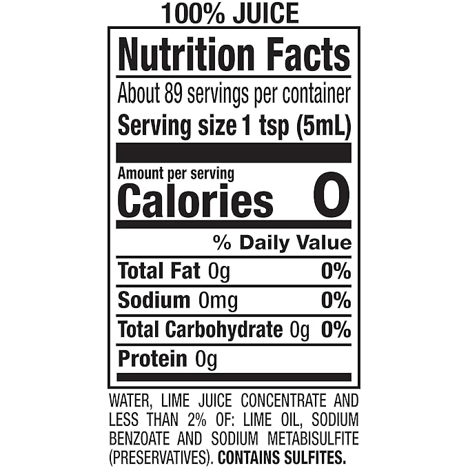 ReaLime 100% Lime Juice 15 fl oz bottle (Pack of 12) Made with Lime Juice from Concentrate Gluten-Free Sodium Free Perfect Mixer to add to Cocktails and Marinades