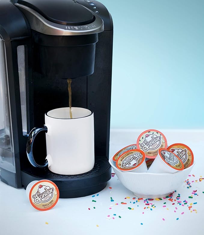 Sundae Ice Cream Flavored Coffee Pods Compatible with 2.0 Keurig K-Cup Brewer (Rocky Road) 48 Count