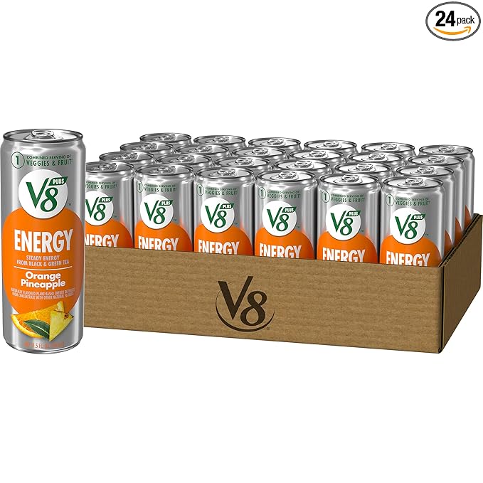 V8 +ENERGY Orange Pineapple Energy Drink 8 Ounce Can (Case Of 24)