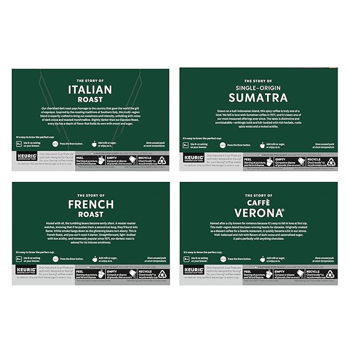 Starbucks K-Cup Coffee Pods Dark Roast Hot or Iced Coffee Variety Pack 96 Keurig Pods