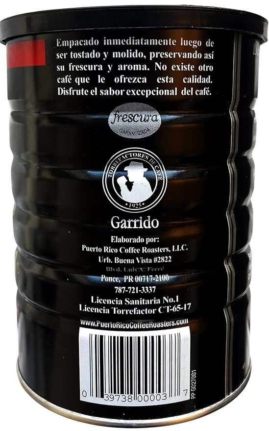 Alto Grande Super Premium Medium-Dark Ground Coffee 8.8 Ounce Canister and Garrido Expreso Dark Roast Coffee 10 Ounce Canister Arabica Puerto Rico Variety Bundle