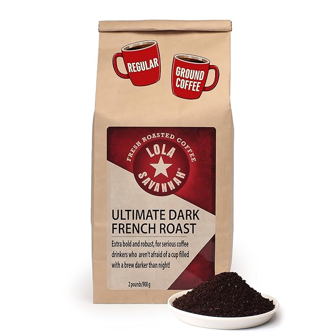 Lola Savannah Ultimate Dark French Roast Ground Caffeinated Coffee 2lb