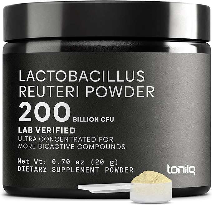 Lactobacillus Reuteri Powder – Ultra High Strength 200 Billion CFU Probiotic L Reuteri Supplement and Yogurt Starter – Third Party Tested Pure Single-Strain– Shelf-Stable – 20g