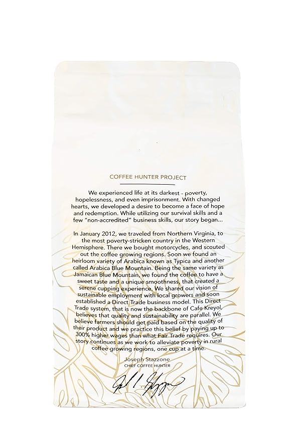 Cafe Kreyol Organic Zombie Desert | 2 lb - Haitian Blue Medium Roast Coffee - Whole Bean – Low Acidity Creamy Body &amp Hazelnuts with a Smooth Finish USDA Certified Organic
