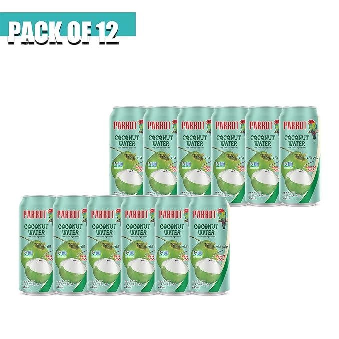 Parrot Coconut Water With Pulp 16.6 fl oz (Pack of 12)