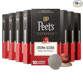 Peet's Coffee Medium Roast Espresso Capsules Compatible with Nespresso Original Machine 100% Arabica Coffee - Crema Scura Intensity 9 100 Count (10 Boxes of 10 Espresso Capsules)