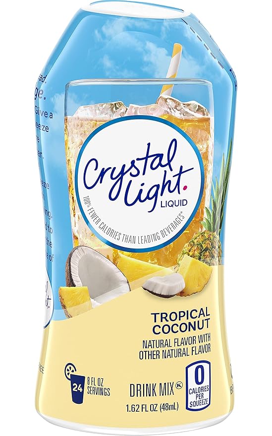 Crystal Light Liquid Variety Drink Mix 1.62 Fl Oz Mango Passionfruit Berry Sangria Tropical Coconut Blackberry Lemonade (4 Count)