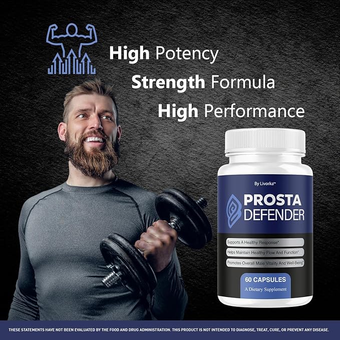 ProstaDefender - Official ProstaDefender Capsules Support Supplement Premium Advanced Natural Formula Daily Pills Multivitamin for Overall Health &amp Wellness 60 Capsules for 1 Month