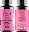 Happy Healthy Hippie Vaginal Probiotics for Women &amp Vegan Collagen Builder Collagen Pills