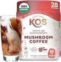 KOS Mushroom Coffee - USDA Certified Organic - Dark Chocolate Mocha Flavor - Mushroom Coffee Latte Powder with Reishi Cordyceps Lion's Mane Chaga &amp Turkey Tail Mushrooms