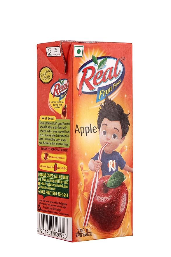 Real Fruit Juice Apple 200ml x 30