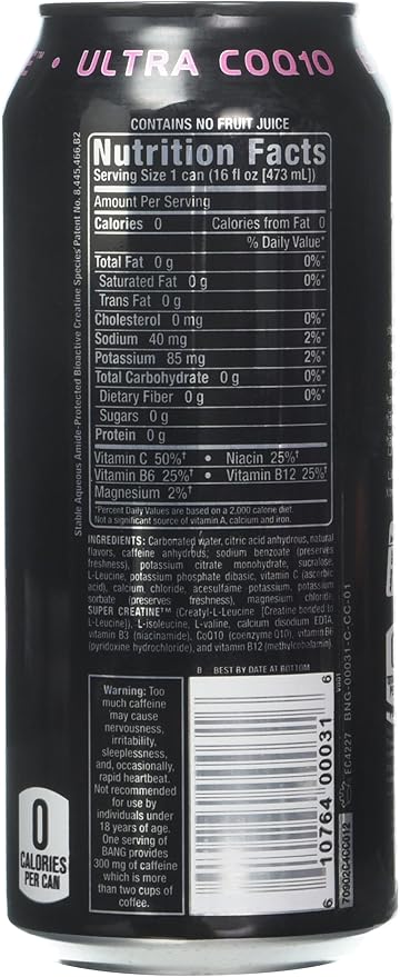 vpx Bang RTD Cotton Candy 16 Fl Oz (12 Count)